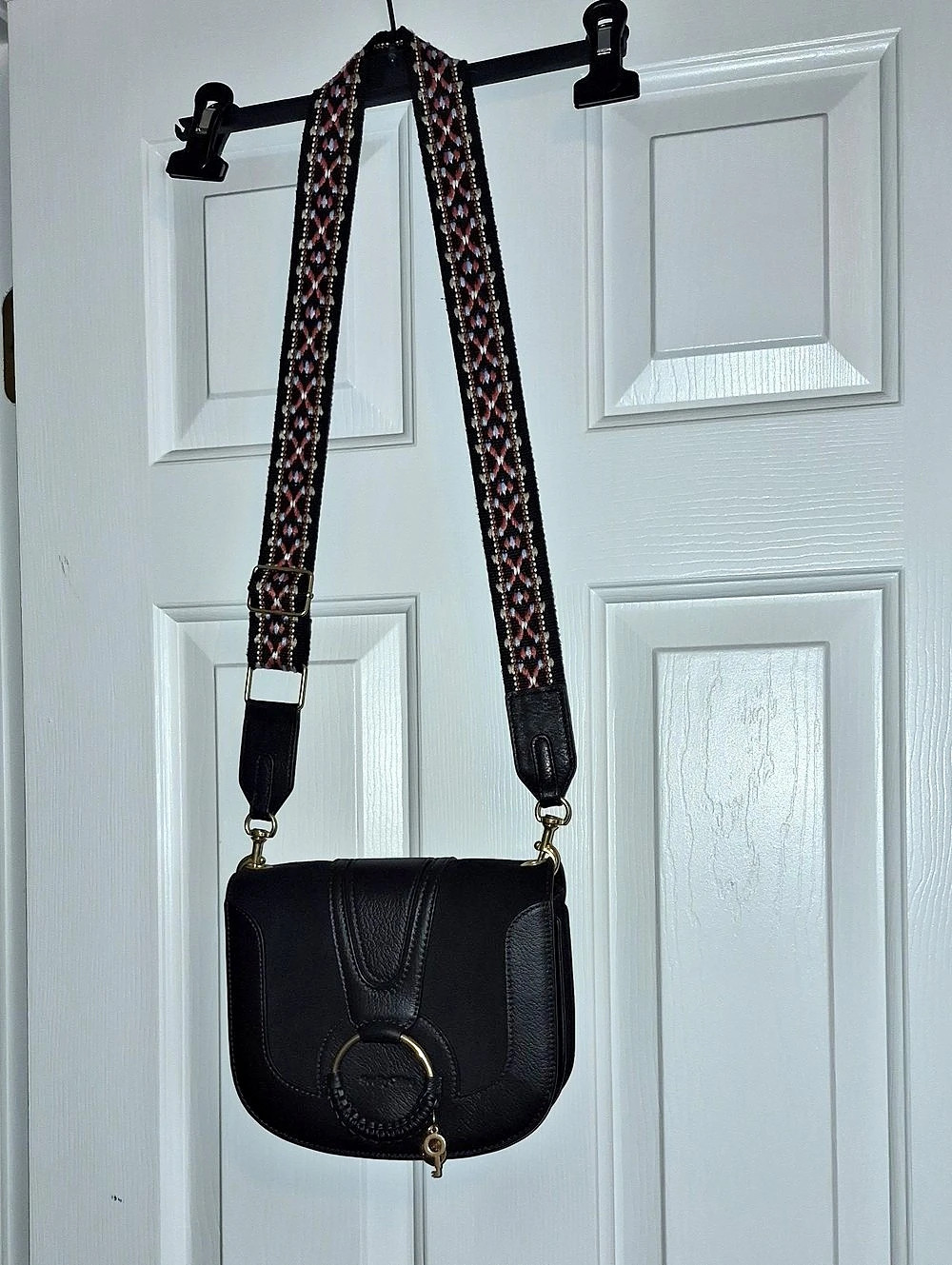 See by Chloé Hana Medium Saddle Bag Black Crossbody Like New